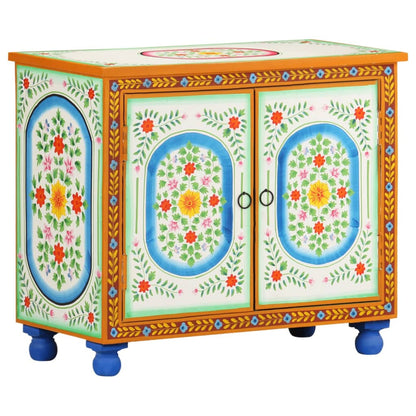 Credenza Dipinta a Mano 70x35x60 cm in Legno di Mango