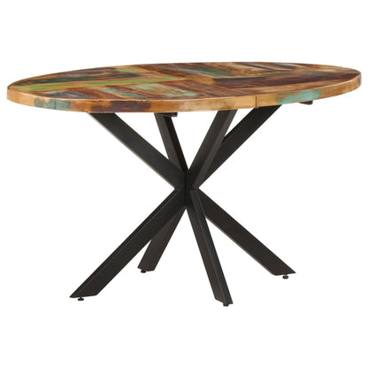 Tavolo da Pranzo 140x80x75 cm in Legno Massello di Rovere