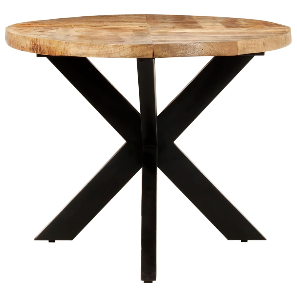 Tavolo da Pranzo Ovale 200x100x75cm in Massello di Mango Grezzo