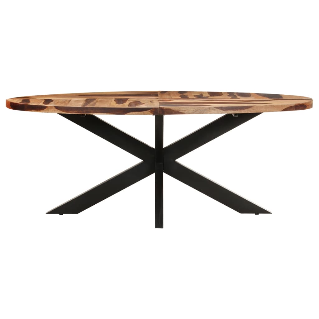 Tavolo da Pranzo Ovale 200x100x75 cm in Legno di Acacia