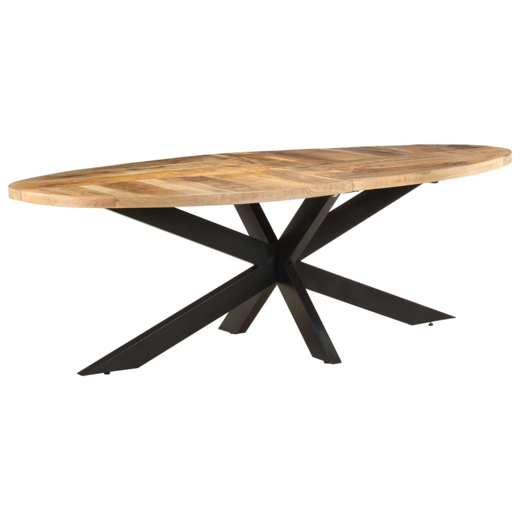 Tavolo da Pranzo 240x100x75 cm in Legno di Mango Grezzo