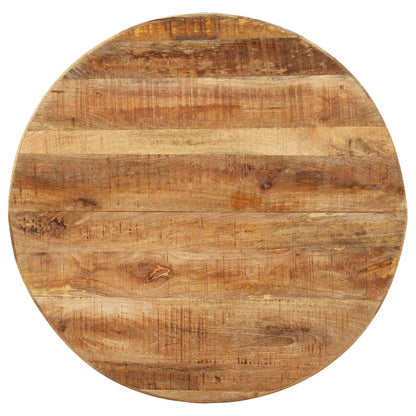 Tavolo da Pranzo Rotondo 100x100x75 cm Massello di Mango Grezzo