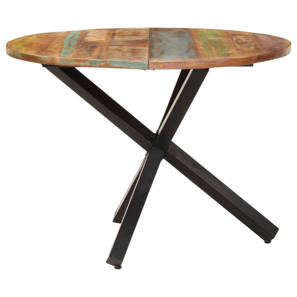 Tavolo da Pranzo Rotondo 100x100x75 cm Massello di Recupero