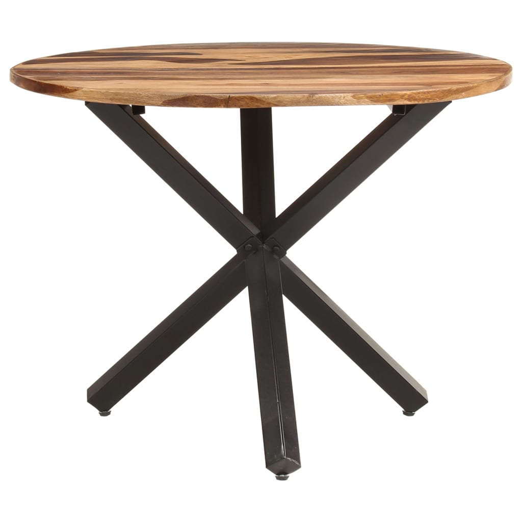 Tavolo da Pranzo 100x100x75 cm Legno di Acacia Finitura Ambra