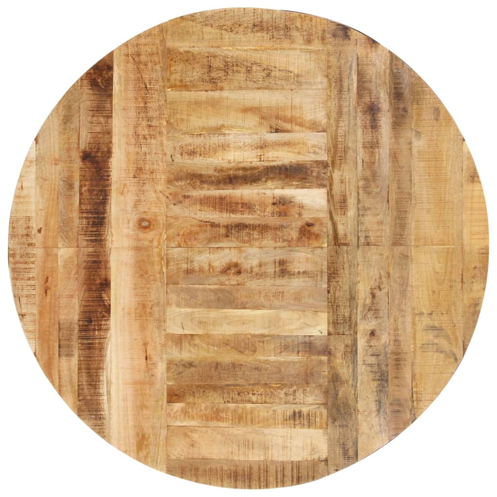 Tavolo da Pranzo Rotondo 175x75 cm in Massello di Mango Grezzo