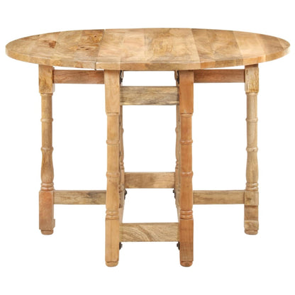 Tavolo da Pranzo Rotondo 110x76 cm in Legno Massello di Mango