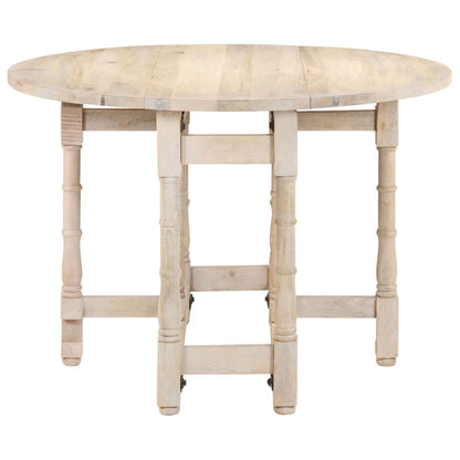 Tavolo da Pranzo Rotondo 110x76 cm in Legno Massello di Mango