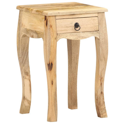 Comodino 28x28x46 cm in Legno Massello di Mango