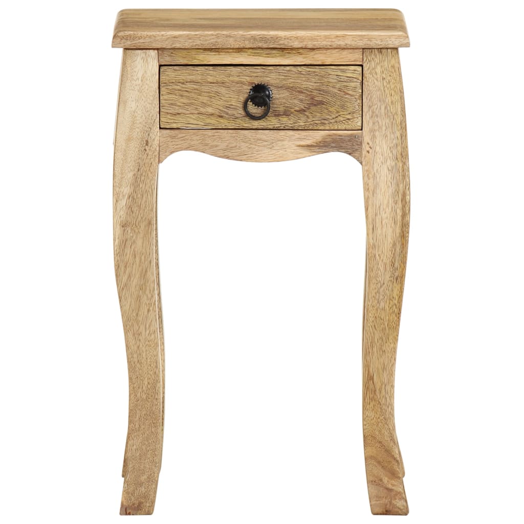 Comodino 28x28x46 cm in Legno Massello di Mango