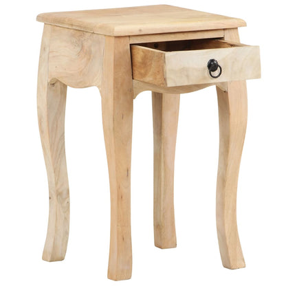 Comodino 28x28x46 cm in Legno Massello di Mango