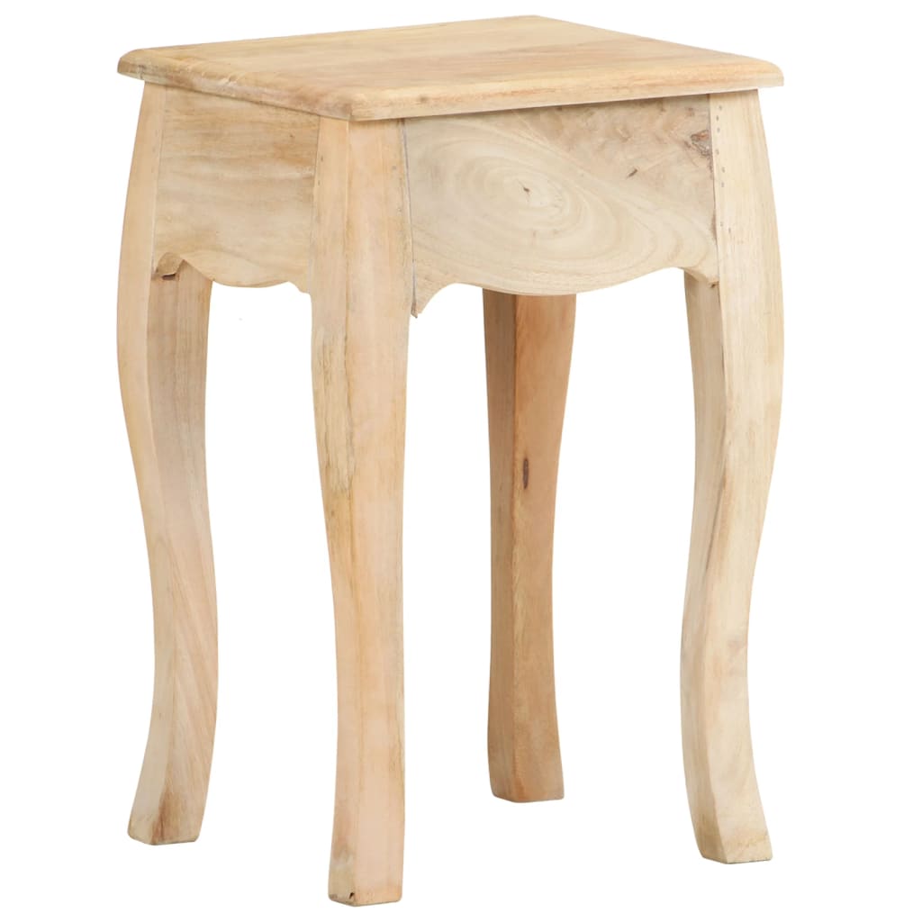 Comodino 28x28x46 cm in Legno Massello di Mango