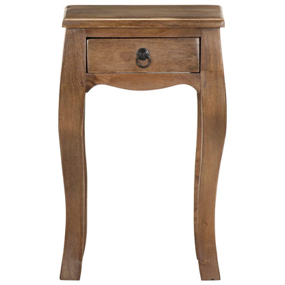 Comodino 28x28x46 cm in Legno Massello di Mango