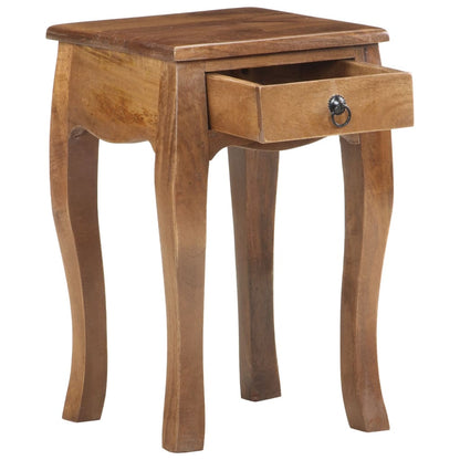 Comodino 28x28x46 cm in Legno Massello di Mango