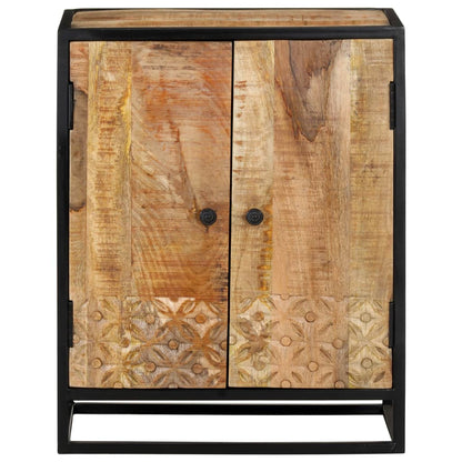 Credenza Intagliata a Mano 60x35x75 cm Legno Massello di Mango