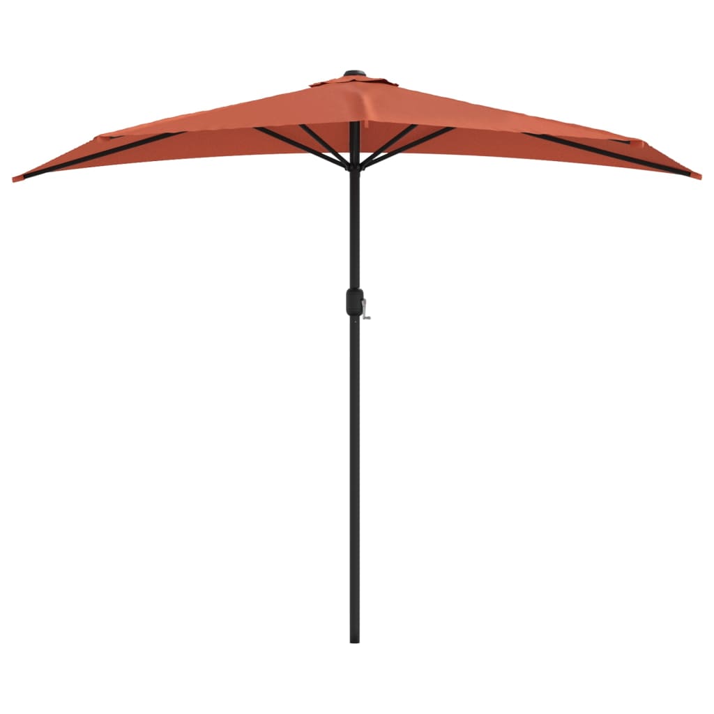 Ombrellone Balcone Palo Alluminio Terracotta 270x144x222cm MetÃ 