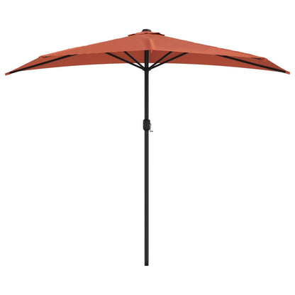 Ombrellone Balcone Palo Alluminio Terracotta 270x144x222cm MetÃ 