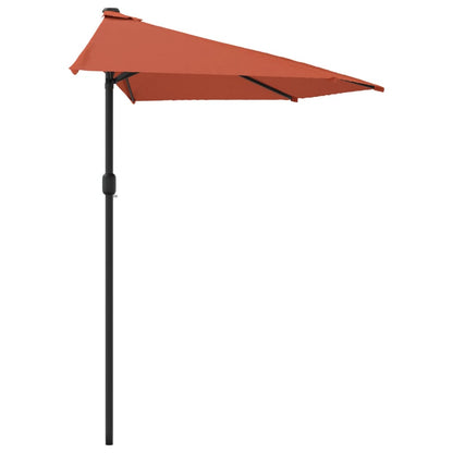 Ombrellone Balcone Palo Alluminio Terracotta 270x144x222cm MetÃ 