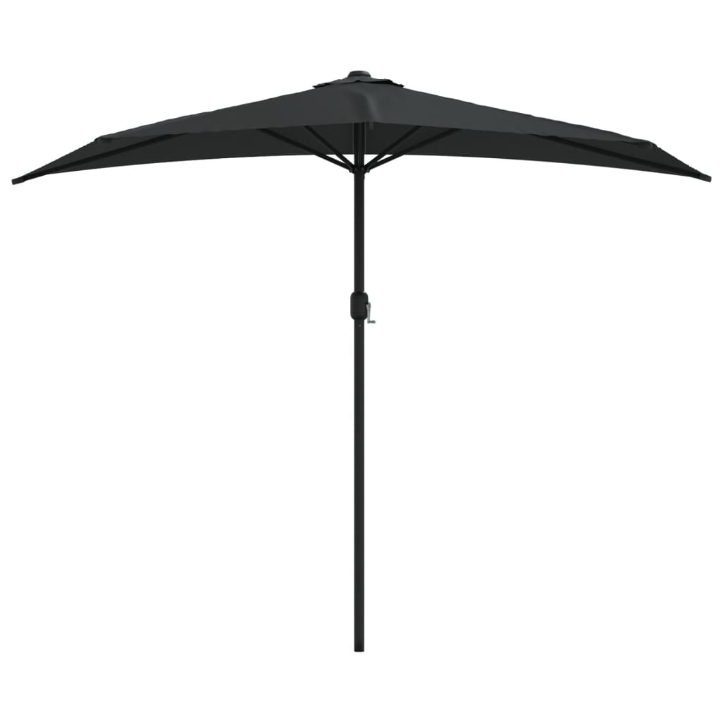 Ombrellone Balcone Palo in Alluminio Nero 270x144x222cm a MetÃ 