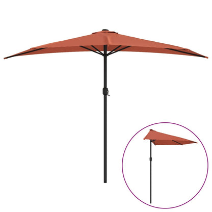 Ombrellone Palo in Alluminio Terracotta 300x155x223 cm a MetÃƒÂ 