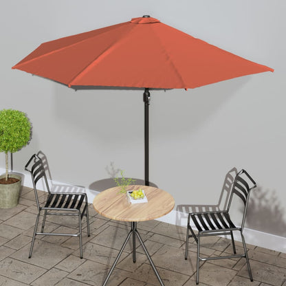 Ombrellone Palo in Alluminio Terracotta 300x155x223 cm a MetÃƒÂ 
