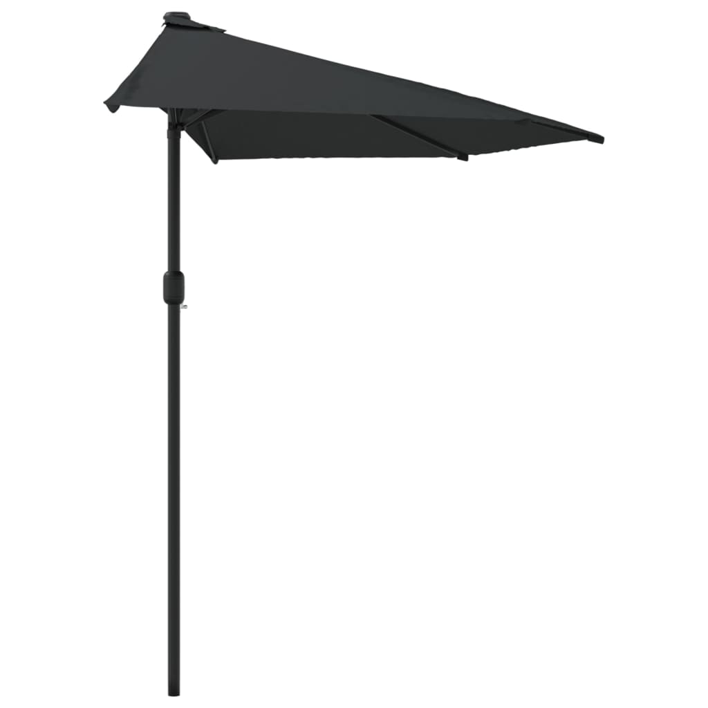 Ombrellone Balcone Palo in Alluminio Nero 300x155x223cm a MetÃ 