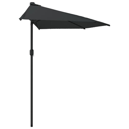 Ombrellone Balcone Palo in Alluminio Nero 300x155x223cm a MetÃ 