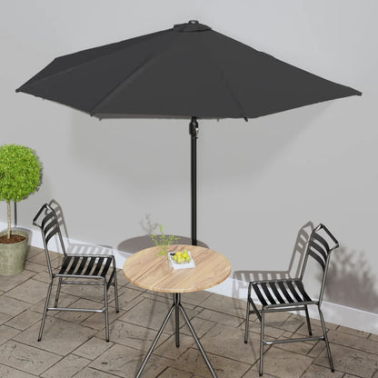 Ombrellone Balcone Palo in Alluminio Nero 300x155x223cm a MetÃ 
