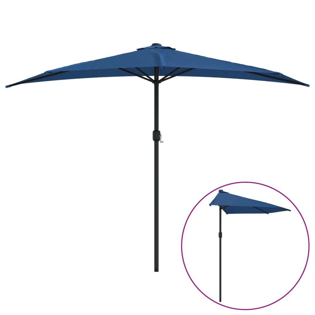 Ombrellone Balcone Palo in Alluminio Blu 300x155x223cm a MetÃ 