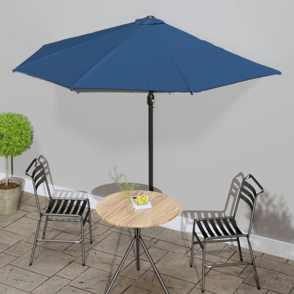Ombrellone Balcone Palo in Alluminio Blu 300x155x223cm a MetÃ 