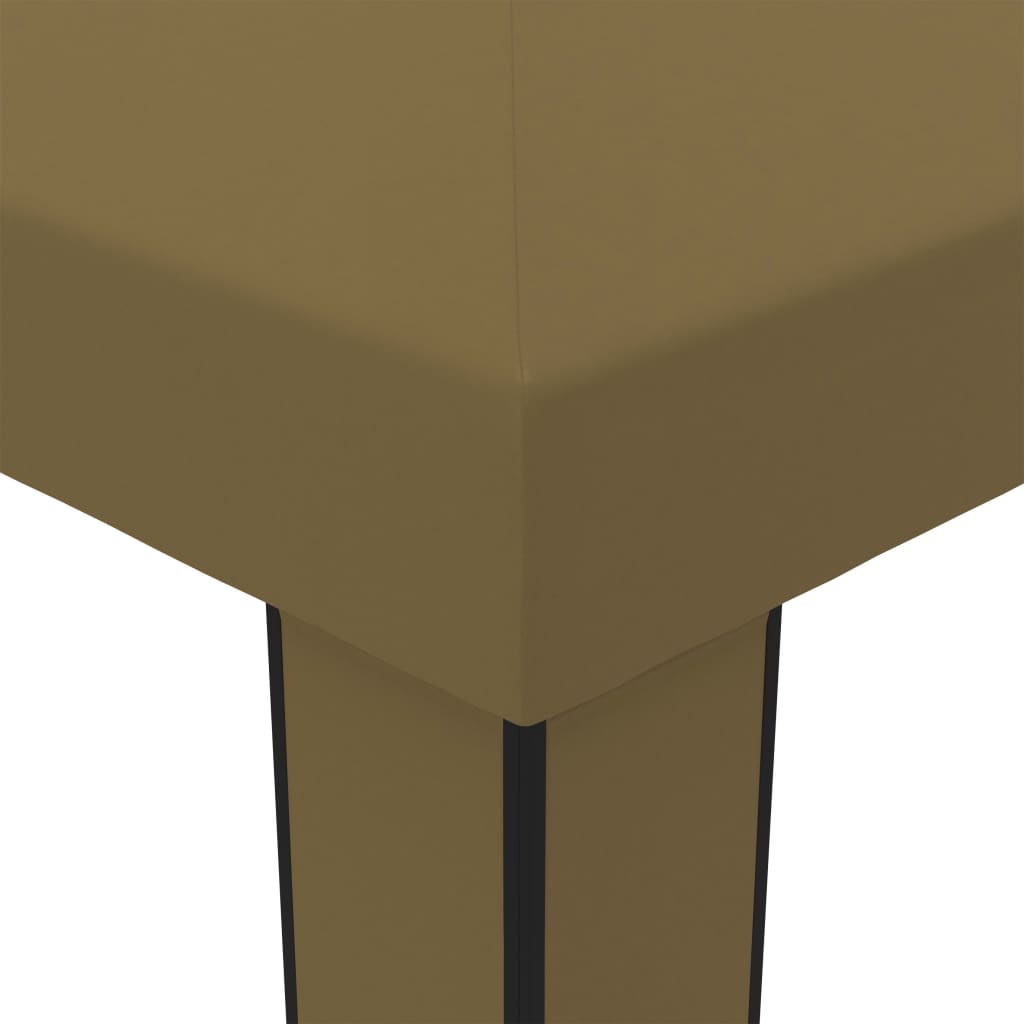 Gazebo con Tetto Doppio 3x6 m Grigio Talpa 180 g/mÂ²