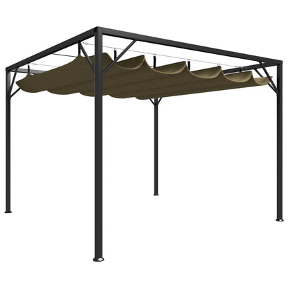Gazebo da Giardino con Tetto Retrattile 3x3 m Talpa 180 g/mÂ²