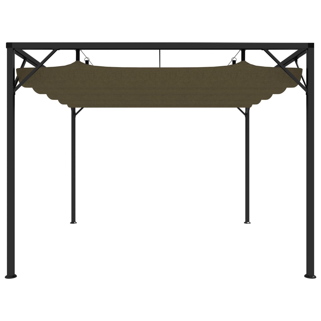 Gazebo da Giardino con Tetto Retrattile 3x3 m Talpa 180 g/mÂ²