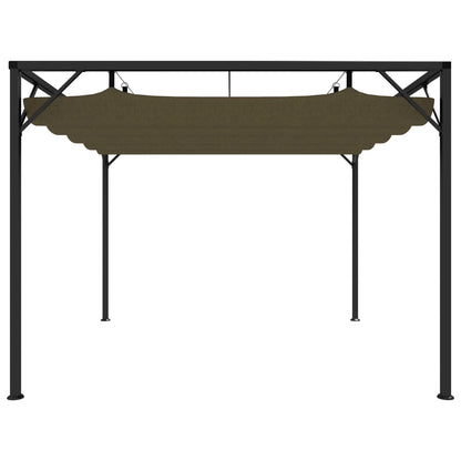 Gazebo da Giardino con Tetto Retrattile 3x3 m Talpa 180 g/mÂ²