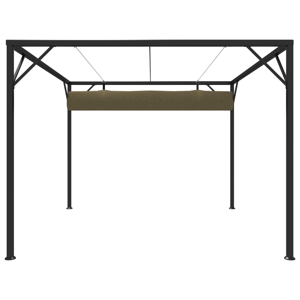 Gazebo da Giardino con Tetto Retrattile 3x3 m Talpa 180 g/mÂ²