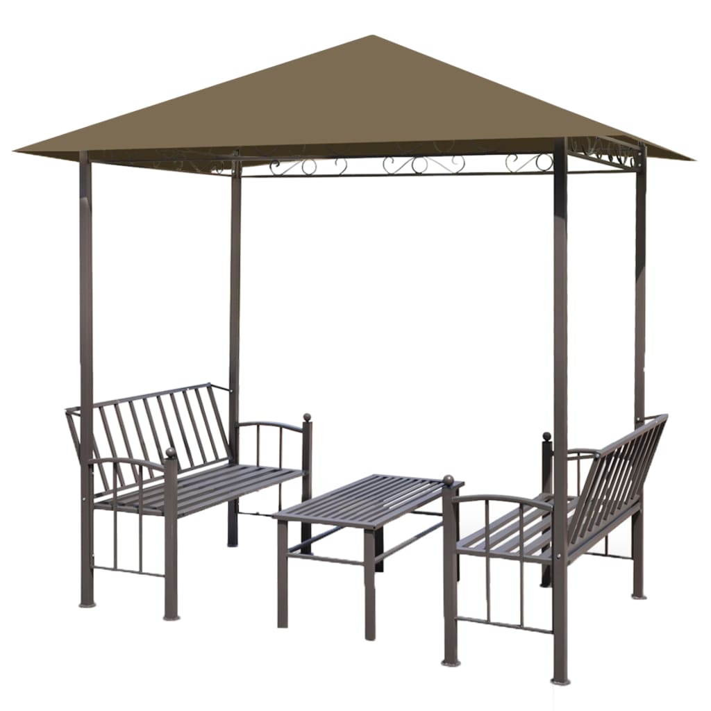 Padiglione Giardino Tavolo e Panche 2,5x1,5x2,4m Talpa 180 g/mÂ²