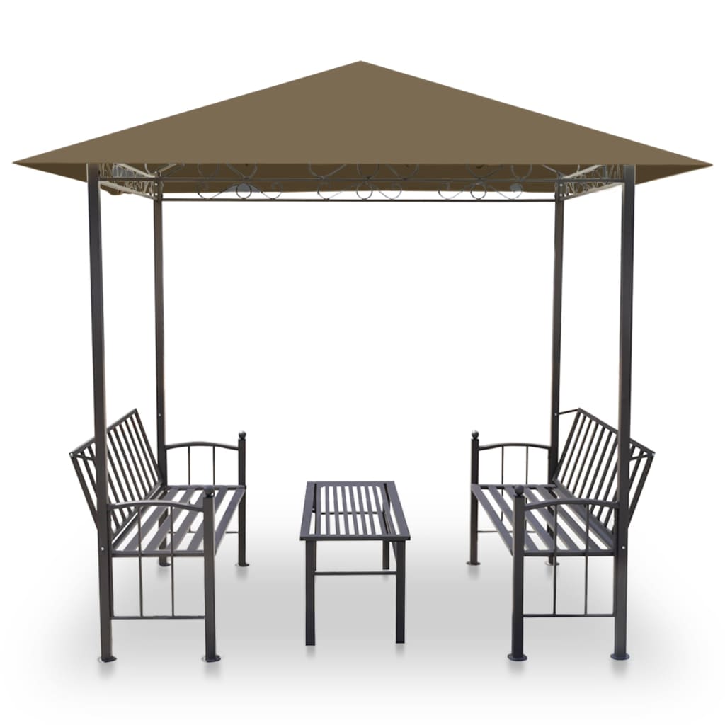 Padiglione Giardino Tavolo e Panche 2,5x1,5x2,4m Talpa 180 g/mÂ²
