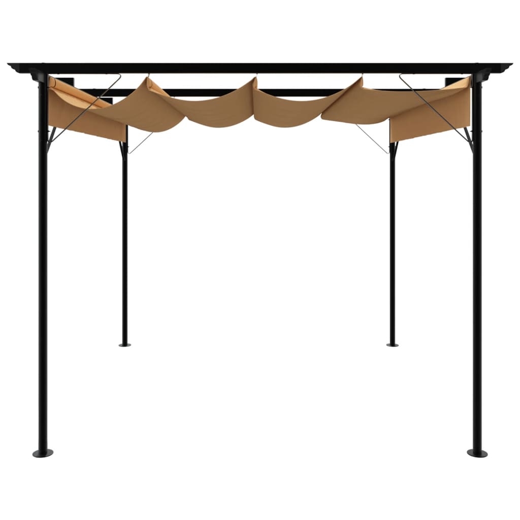 Pergola con Tetto Retrattile Talpa 3x3m in Acciaio 180 g/mÂ²