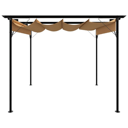 Pergola con Tetto Retrattile Talpa 3x3m in Acciaio 180 g/mÂ²
