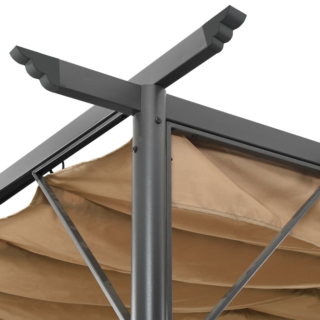 Pergola con Tetto Retrattile Talpa 3x3m in Acciaio 180 g/mÂ²