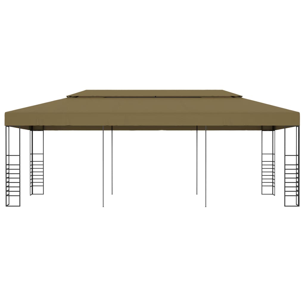Gazebo da Giardino 6x3x2,7 m Grigio Talpa 180 g/mÂ²