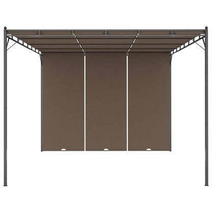 Gazebo da Giardino con Tenda Laterale 4x3x2,25 m Talpa