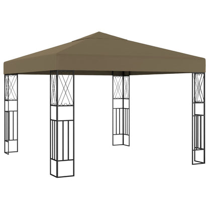 Gazebo 3x3 m Grigio Talpa in Tessuto