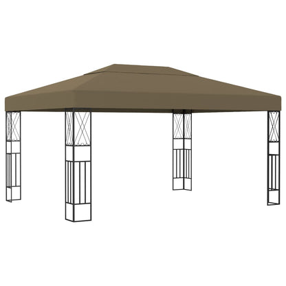 Gazebo 3x4 m Grigio Talpa in Tessuto