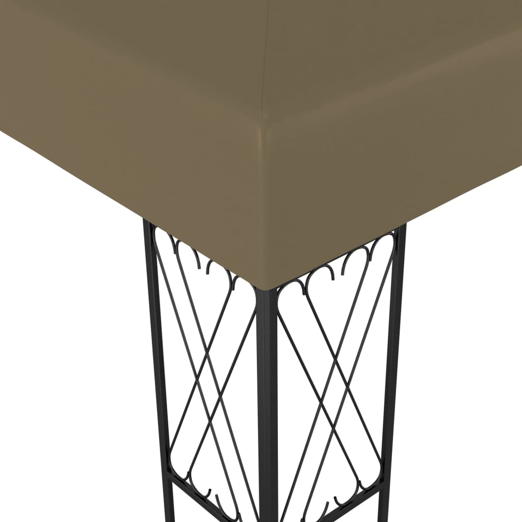 Gazebo 3x4 m Grigio Talpa in Tessuto