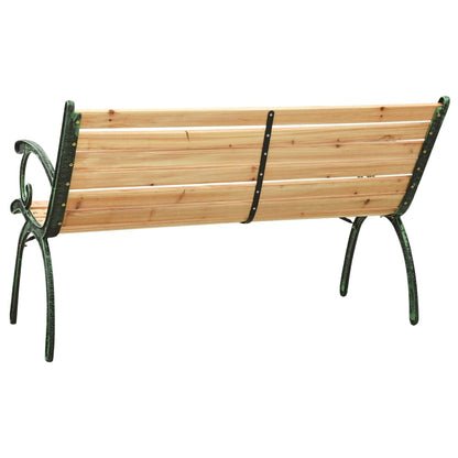 Panchina da Giardino 122 cm in Ghisa e Legno Massello di Abete