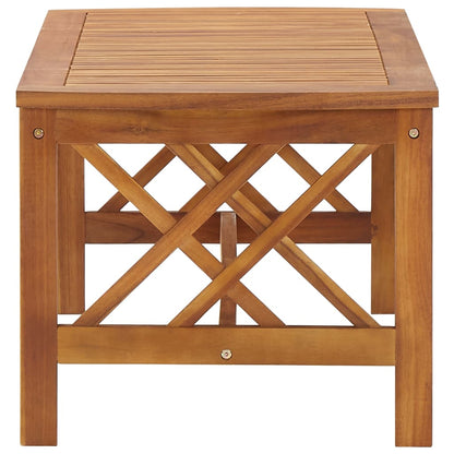 Tavolino da Salotto 102x50x43 cm in Legno Massello di Acacia