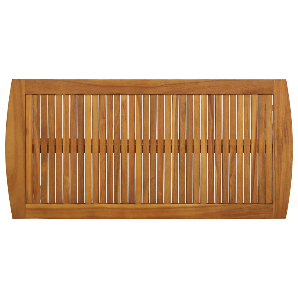 Tavolino da Salotto 102x50x43 cm in Legno Massello di Acacia