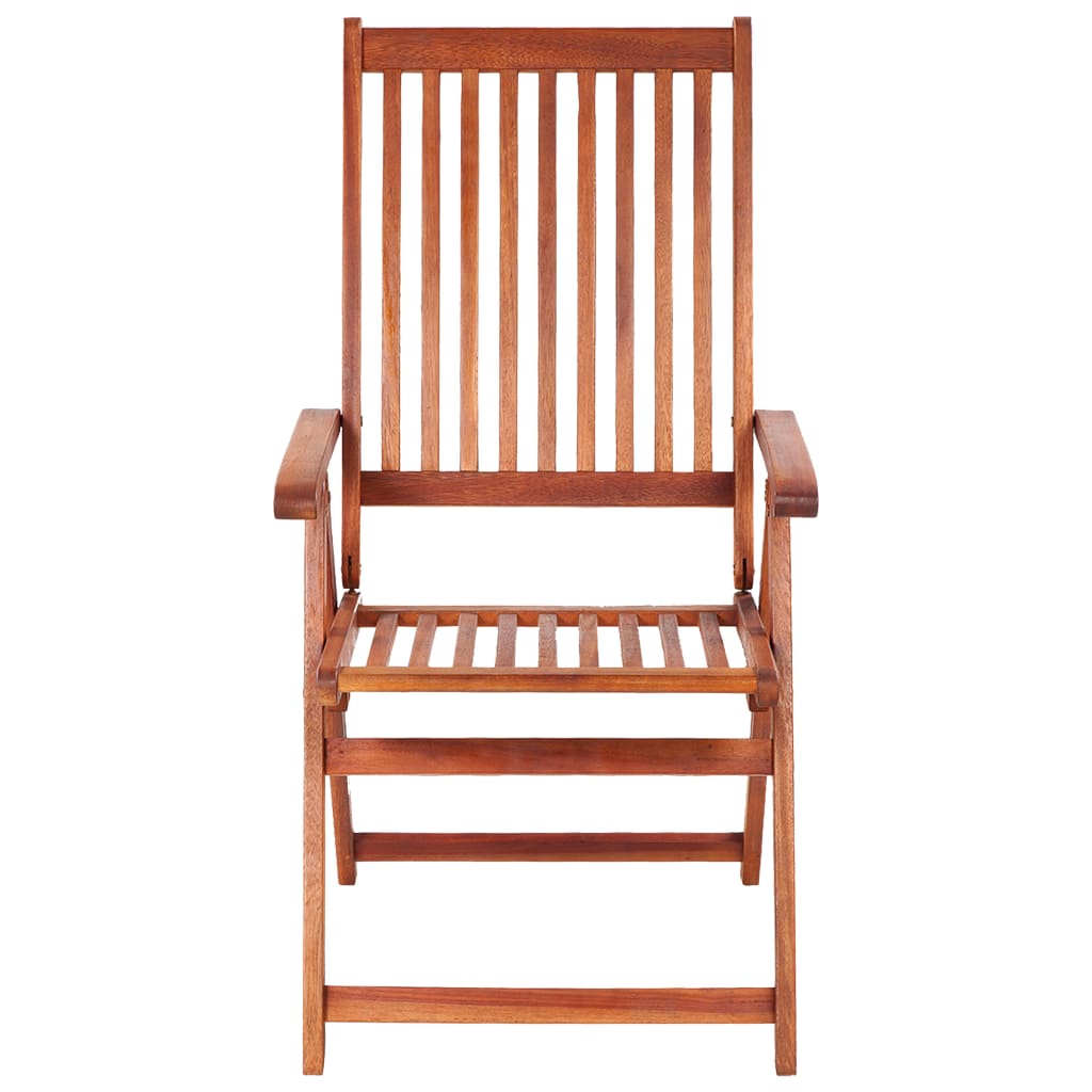 Sedie da Giardino Pieghevoli 3 pz in Legno Massello d'Acacia