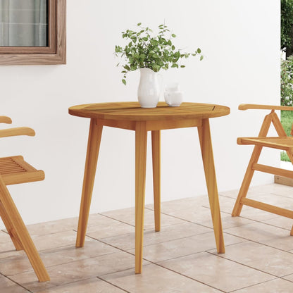 Tavolo da Giardino Ã˜85x75 cm in Legno Massello di Acacia