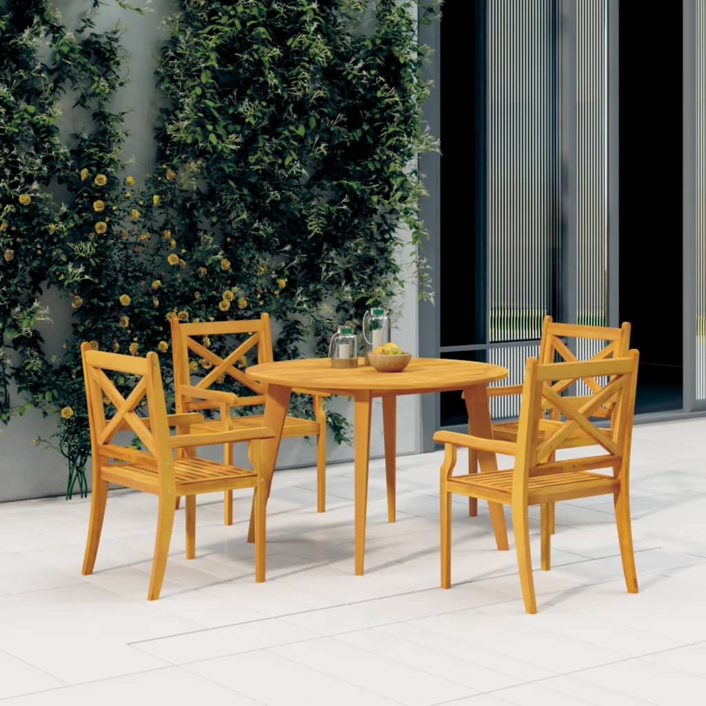 Tavolo da Giardino ÃƒÆ’Ã‹Å“110x75 cm in Legno Massello di Acacia